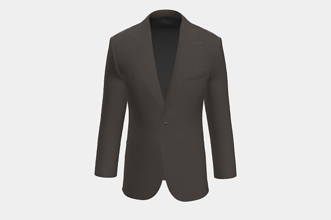 Brown 130s wool tailored jacket Caccioppoli