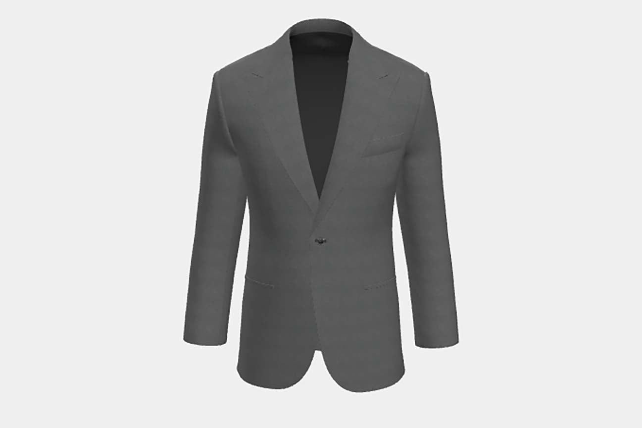 Canonico gray 110s wool tailored jacket