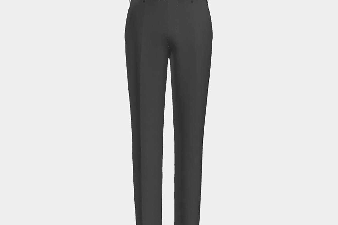 Bespoke 150s gray wool and silk trousers Caccioppoli