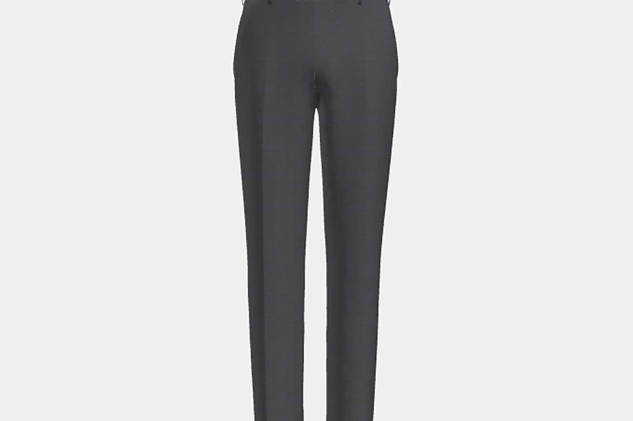 Tailored 130s wool trousers with gray window Caccioppoli