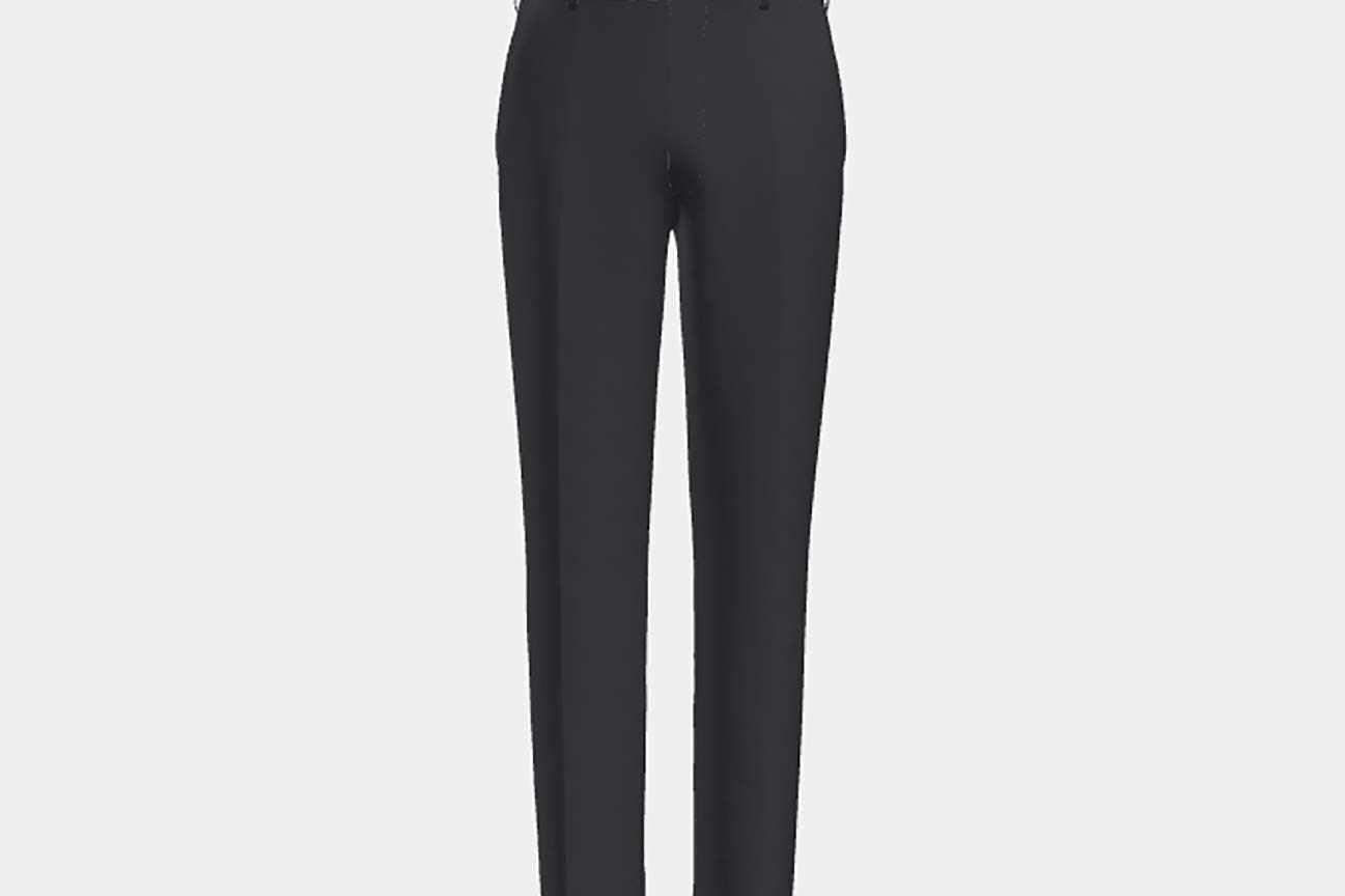 Tailored blue striped 130s wool trousers Caccioppoli