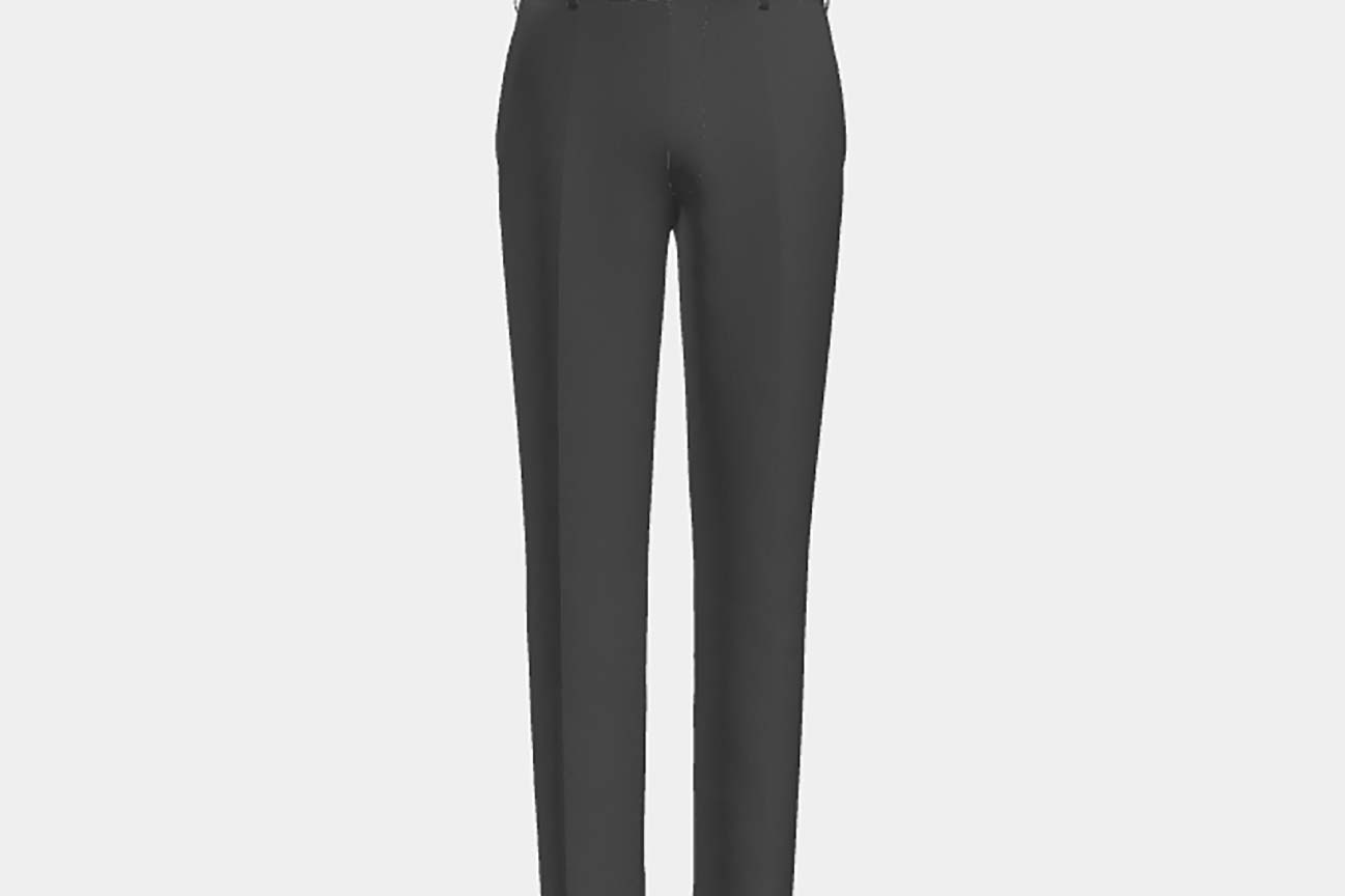 Tailored gray 130s hopsack wool trousers Caccioppoli