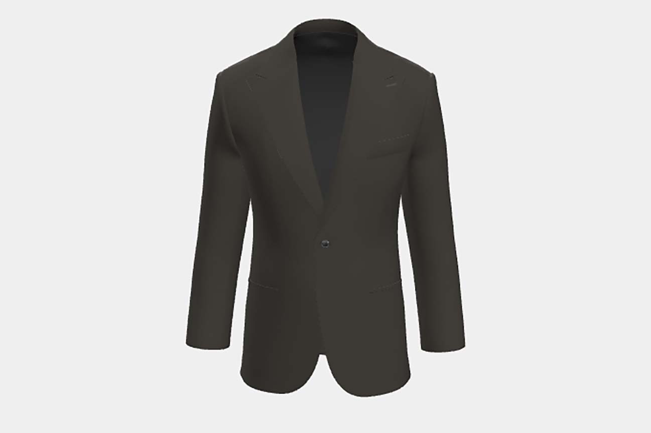 Canonico brown 110s wool tailored jacket