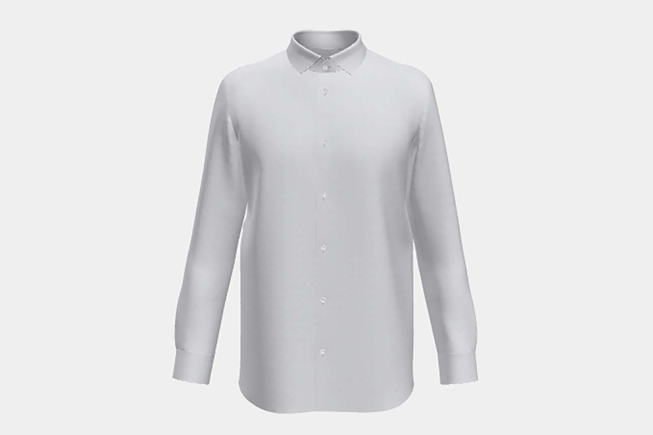 Blue striped cotton tailored shirt