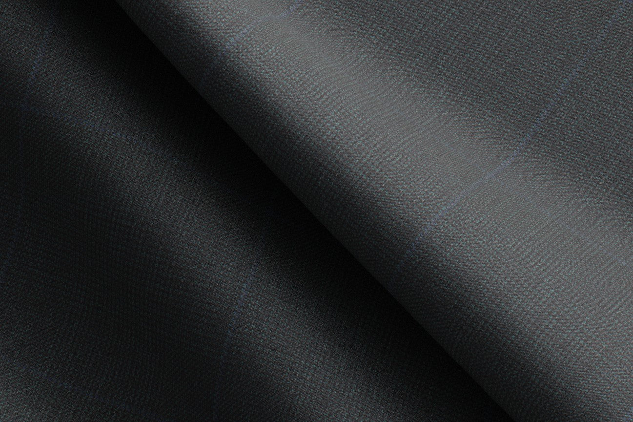 Traje a medida de lana Super 130s con ventana verde Caccioppoli