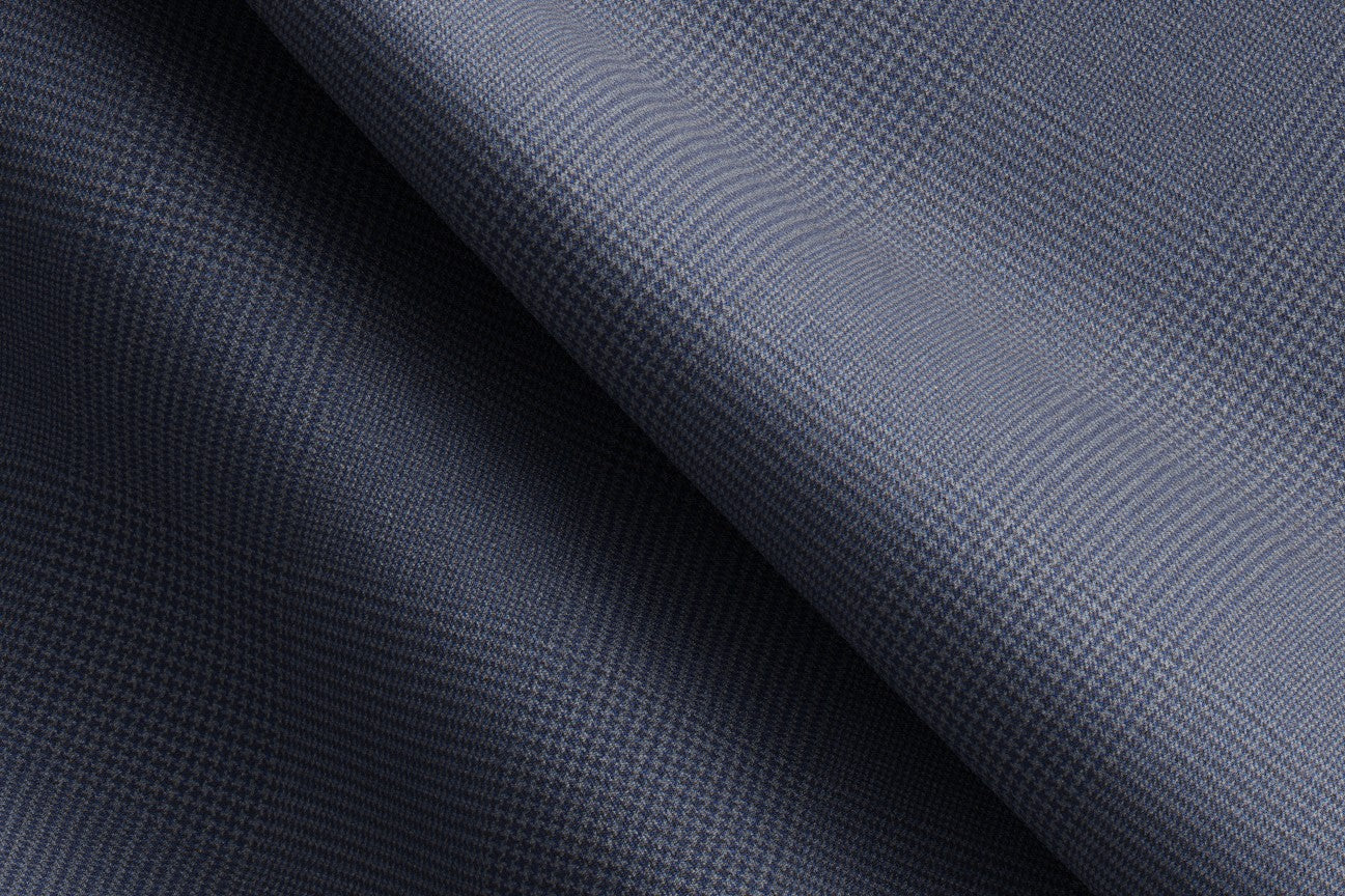 Light blue 150s wool and silk tailored trousers with band Caccioppoli