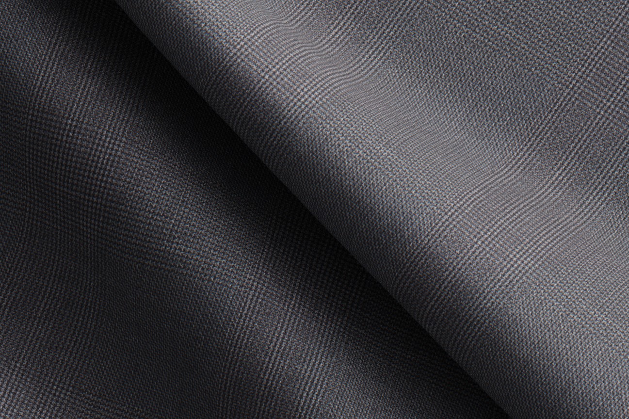 Bespoke 150s gray wool and silk trousers Caccioppoli