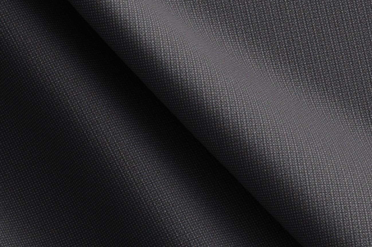 Tailored trousers with band in 130s hopsack wool in gray Caccioppoli