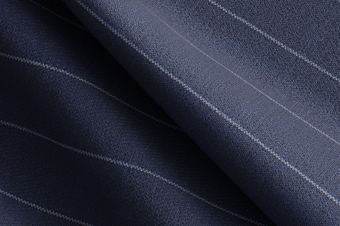 Traje a medida de lana azul 120s de Canonico