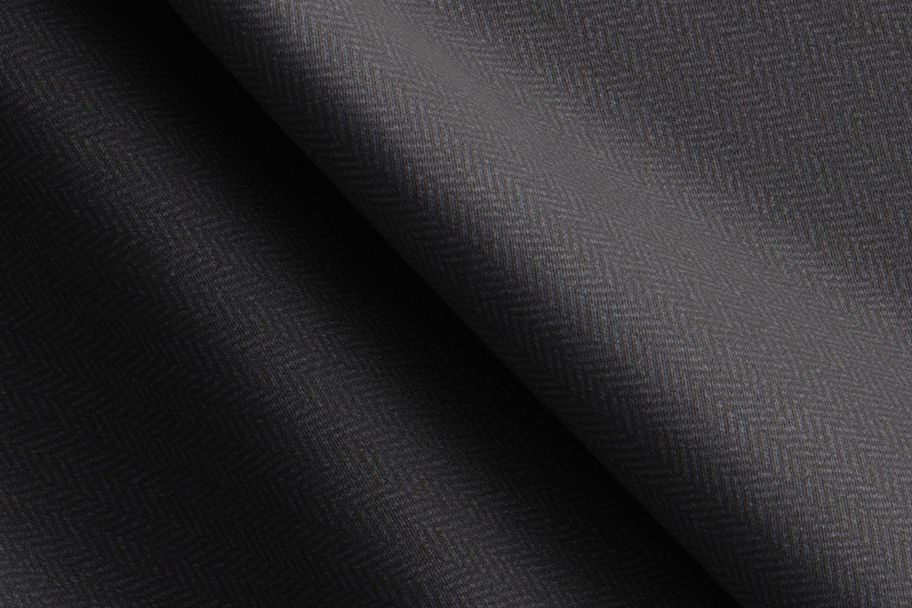 Tailored gray 130s herringbone wool trousers Caccioppoli