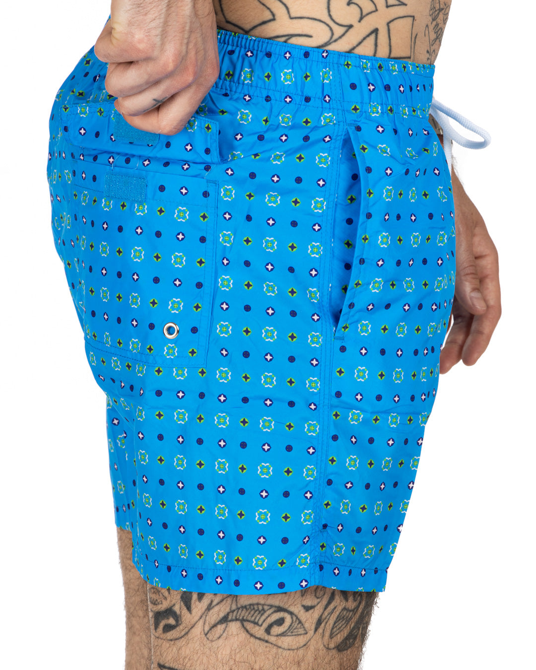 Swimsuit - Micro light blue pattern