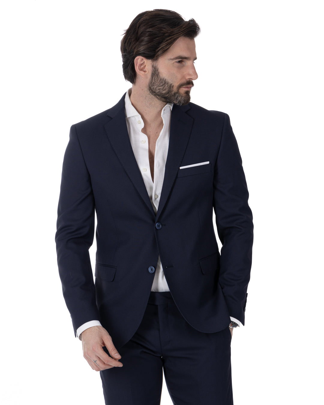 Vestido Ginevra estructurado azul