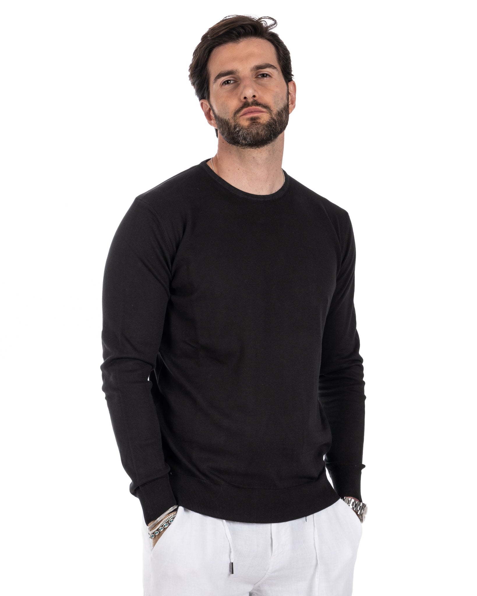 Cárdigan Daniil de algodón negro