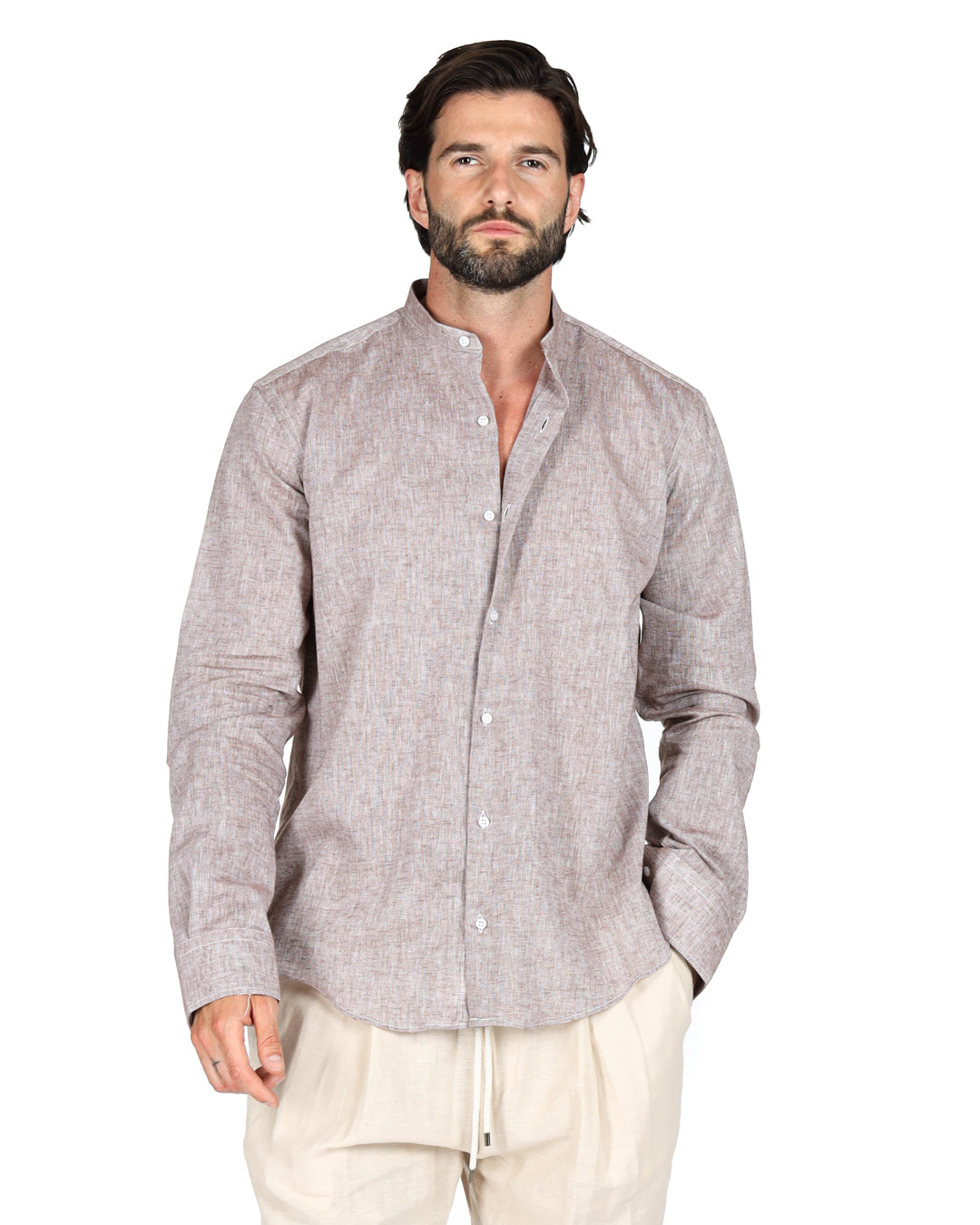 Positano - Korean linen mud shirt